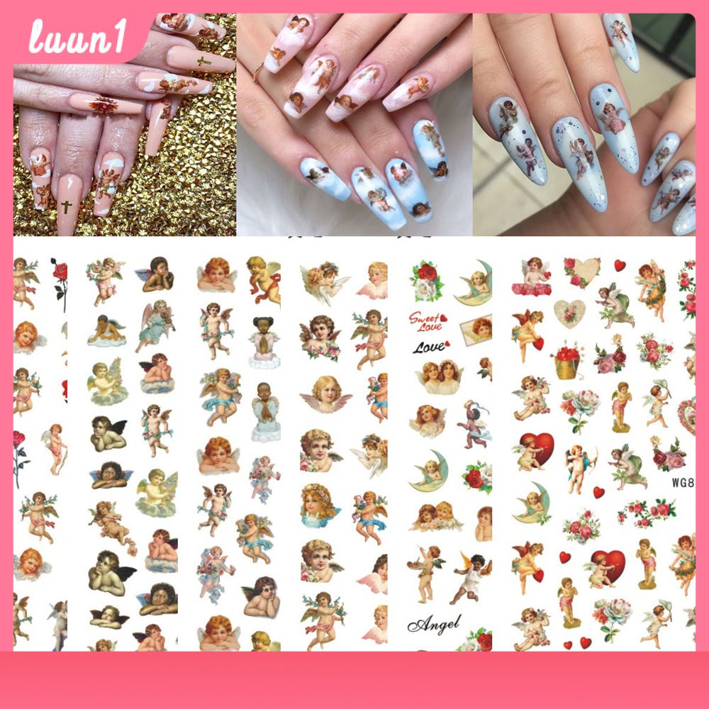 สติ๊กเกอร์ติดเล็บ ลายน่ารักมากๆ ลายแองเจิล ปีกแองเจิล มาใหม่จ้า พร้อมส่ง ใหม่แองเจิลเล็บสติ๊กเกอร์ข้ามพรมแดนอีคอมเมิร์ซแองเจิลปีกแองเจิลเล็บสติ๊กเกอร์ Cod