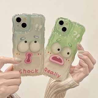 เคสซิลิโคนนิ่ม ลายการ์ตูนคลื่น 3D กันกระแทก ป้องกันกล้อง สําหรับ iPhone 11 12 13 14 Pro MAX Plus X XR XS MAX 13Pro 14Pro