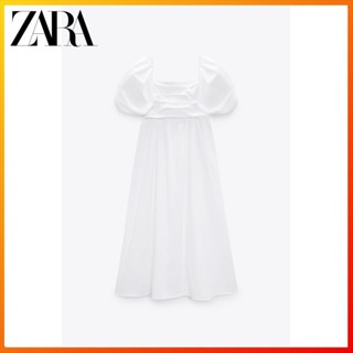 Zara ฤดูใบไม้ผลิใหม่ TRF ผู้หญิงจีบ Poplin ชุด