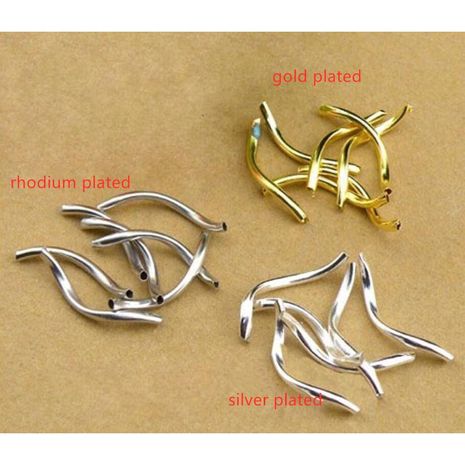 10 ชิ้น/แพ็คทองแดงพื้นผิวเรียบ Twisted Spacer ลูกปัดเครื่องประดับ DIY Handmade Spacer ลูกปัดอุปกรณ์เสริม y1331