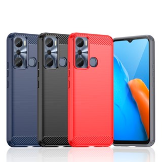 สําหรับ Infinix Hot 20 20i 20S Play TPU คาร์บอนไฟเบอร์ แปรงส่วนบุคคล ป้องกันการหล่น ป้องกันลายนิ้วมือ เคสโทรศัพท์มือถือ นิ่ม