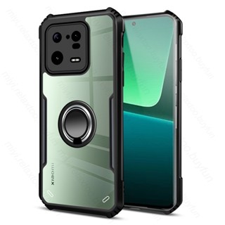 Mi13 เคสอะคริลิคใส TPU แบบนิ่ม พร้อมแหวนแม่เหล็ก กันกระแทก สําหรับ Xiaomi Xaiomi Xiaomy Xiomi Mi 13 Pro 5G