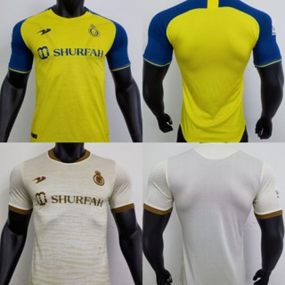 【Player Version size S--2XL 】เสื้อกีฬาแขนสั้น ลายทีมเหย้า Ronaldo No. 24H Shipment 22/23 Al-Nassr FC CR7 Al-Nassr FC 2022 2023 สําหรับผู้ชาย เสื้อกีฬาแขนสั้น ลายทีมชาติฟุตบอล 7 ชิ้น ไซซ์ S - XXL