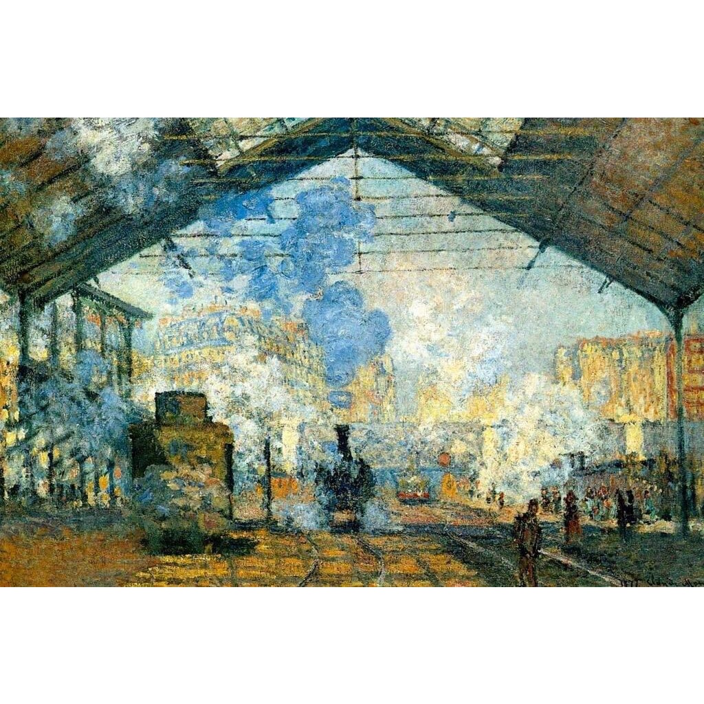 Claude Monet La Gare Saint Lazare Impressionist Art โปสเตอร์ Claude Monet พิมพ์ธรรมชาติภูมิทัศน์ภาพว