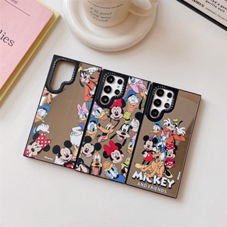 Casetifg เคสโทรศัพท์ซิลิโคน TPU แข็ง กันกระแทก ลายมิกกี้เมาส์ พร้อมกล่องกระจก สําหรับ Samsung Galaxy S22 S23 Ultra S23 Plus