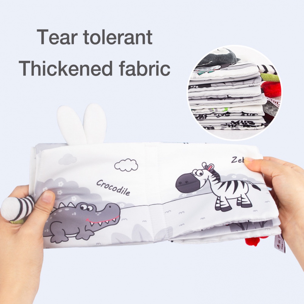 หนังสือผ้านิ่ม รูปหางสัตว์ ของเล่นเสริมพัฒนาการ สําหรับเด็ก - รูปที่ 4