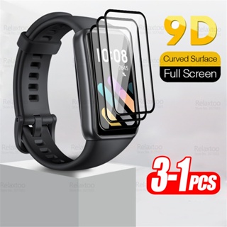 ฟิล์มกระจกนิรภัยกันรอยหน้าจอ 9D ทรงโค้ง อุปกรณ์เสริม สําหรับ Honor Band 7 Xonor Band7 HonorBand 7 1-3 ชิ้น