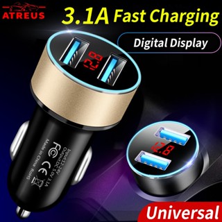 อะแดปเตอร์ชาร์จ USB 3.1A ซ็อกเก็ตบุหรี่ โวลต์มิเตอร์ 12V-24V สําหรับ Dmax Hillux City Ranger Yaris Ativ Corolla Fortuner Triton Mux