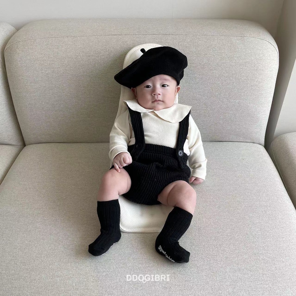 2024 ฤดูใบไม ้ ผลิฤดูร ้ อนเวอร ์ ชั ่ นเกาหลีเป ้ อุ ้ มเด ็ กJumpsuitแขนยาวBottomingเสื ้ อชุดสาวหนึ ่ งปีCelebr