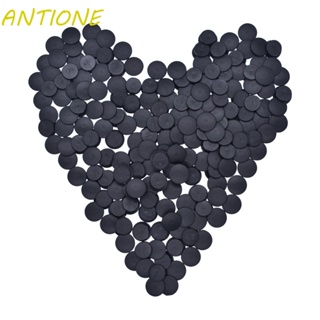 ANTIONE DIY Plastic Button for Kids Lightweight Buckles Black Buckle Shoe Charm Button Accessories 4 sizes Back Piece Black Ornaments