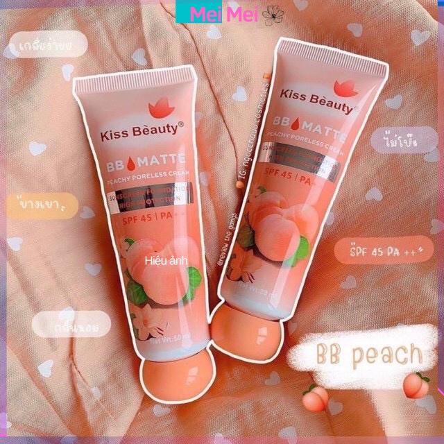 Bb 2in1 Kiss Beauty Peach Sunscreen Foundation SPF45