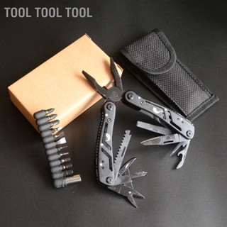 Tool Multitool คีมขนาดพกพา มีด ไขควง แฟ้ม ที่เปิดขวด เลื่อย สำหรับการตั้งแคมป์กลางแจ้ง