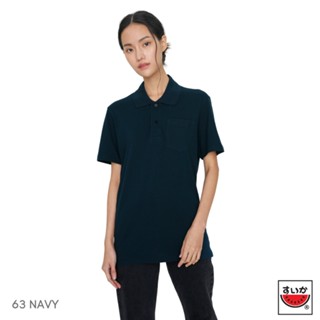 แตงโม (SUIKA) - เสื้อแตงโมคอปก POLO ชาย-หญิง (63 NAVY)