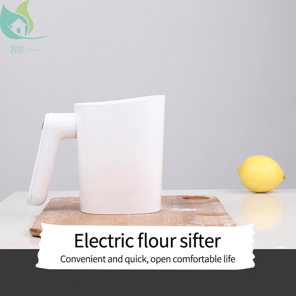 กระชอนร่อนแป้งไฟฟ้าอัตโนมัติ 1 ลิตร แบบมือถือ รูปถ้วย สีขาว สําหรับห้องครัว SHOPQJC1395 - รูปที่ 3