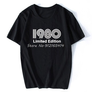 1980 Limited Edition เสื้อยืดคอกลม แขนสั้น ผ้าฝ้าย พิมพ์ลายกราฟฟิค 41th แนวสตรีท แฟชั่นฤดูร้อน สําหรับผู้ชาย คู่รัก_01