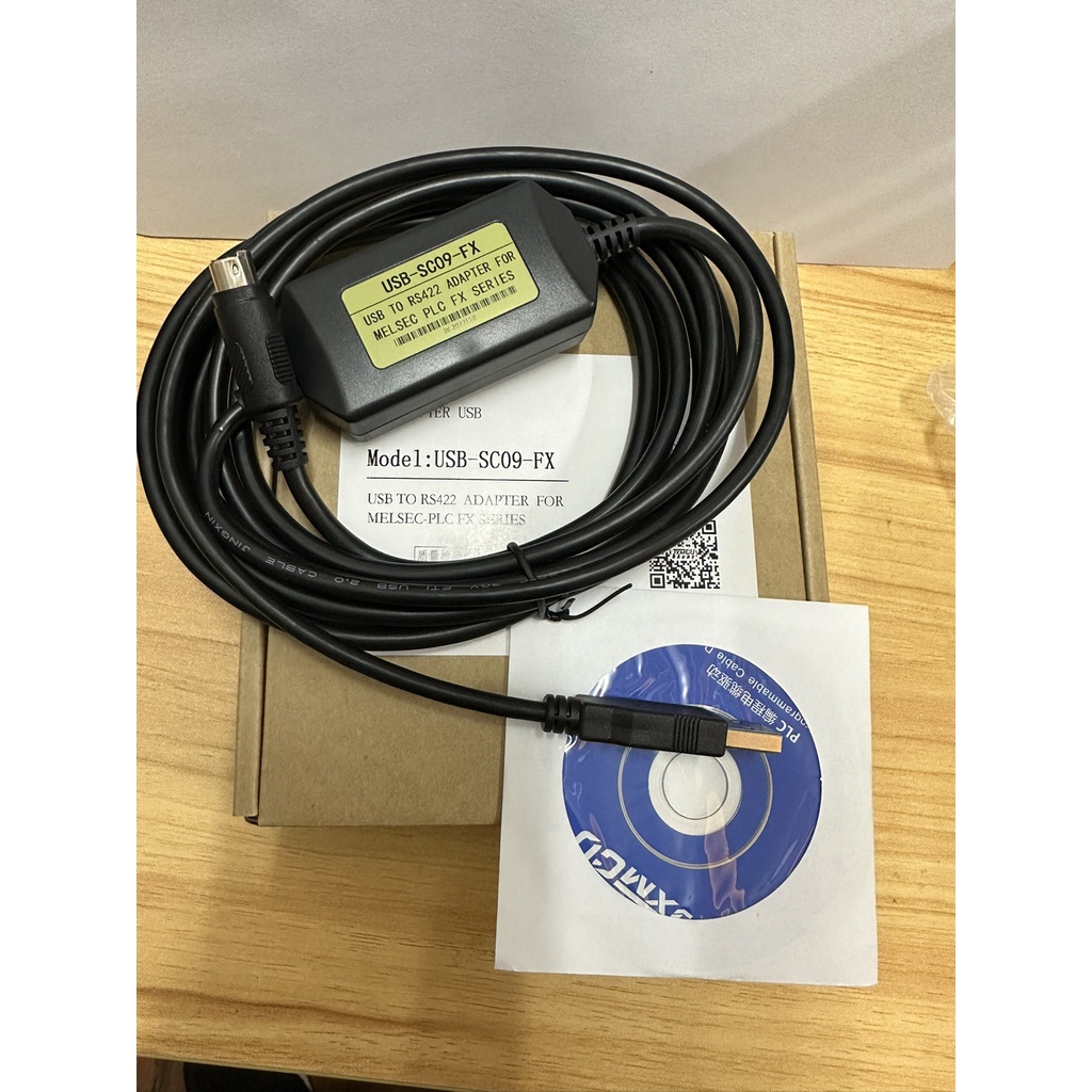 เหมาะสําหรับ Mitsubishi FX2N/1N/1S/FX3U PLC Programming Data Cable USB-SC09-FX
