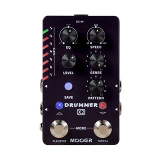 Mooer Drummer X2 เครื่องกลองสเตอริโอ อเนกประสงค์ พร้อมฟังก์ชั่นเติม สําหรับกีตาร์ไฟฟ้า