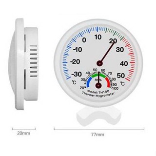 ครื่องวัดความชื้น ที่วัดความชื้น วัดอุณหภูมิ ความชื้นสัมพัทธ์ แบบเข็ม ไม่ต้องใช้ถ่าน เทอร์โมมิเตอร์ และไฮโกรมิเตอร์