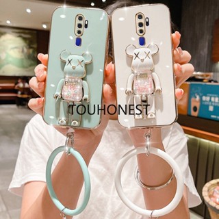 เคส Oppo A5 2020 เคส Oppo A9 2020 Casing Oppo A5S Cases Oppo A7 Cover Oppo A12 Case Oppo A71 Case Oppo F5 Youth F5 Plus Case Oppo A11K A1K Case Oppo A3S Case Oppo F7 A12E Soft TPU Anime Cartoon Cute Kaws Bear Stand With Ring Phone Case TT โทรศัพท์มือถือ