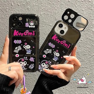 เคสโทรศัพท์มือถือ ซิลิโคนนิ่ม TPU กันกระแทก ลายการ์ตูนคุโรมิน่ารัก แบบสร้างสรรค์ สําหรับ IPhone 11 12 13 14 Pro MAX XR 7 8 14 Plus X XS MAX SE