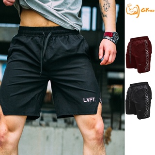 『GYMen』ผู้ชายกีฬาออกกำลังกายกางเกงขาสั้น  shorts ระบายอากาศได้ดี แบบแห้งเร็ว เหมาะกับใส่ออกกําลังกาย วิ่ง สําหรับผู้ชาย