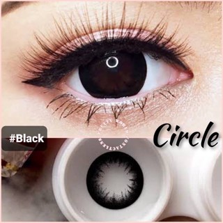 💫Wink : Circle Black  สีดำ สายตาปกติ -6.50 ตาโตแบ๊ว