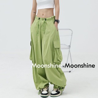 Moon  กางเกงขายาว กางเกงเอวสูง ย้อนยุค 2023 พิเศษ High quality สวย Comfortable ES030509 36Z230909