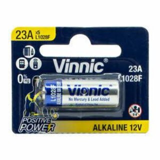 ถ่าน ถ่านรีโมท Vinnic 23A 12V ของใหม่ ของแท้ เทียบเบอร์ 23A ,LRV08, A23, A23S, L1028