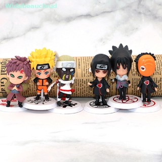 Widebeaucloud ตุ๊กตาฟิกเกอร์ อนิเมะนารูโตะ Kawaii Sasuke ของขวัญวันหยุด สําหรับเด็ก 6 ชิ้น