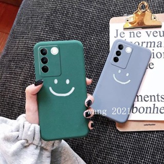 Ready Stock New Casing เคส VivoV27 VIVO V27e V27 Pro 5G Y02A Case Frosted Silicone Shockproof Smiley Fashion Soft Case for VIVO V27 5G เคสโทรศัพท