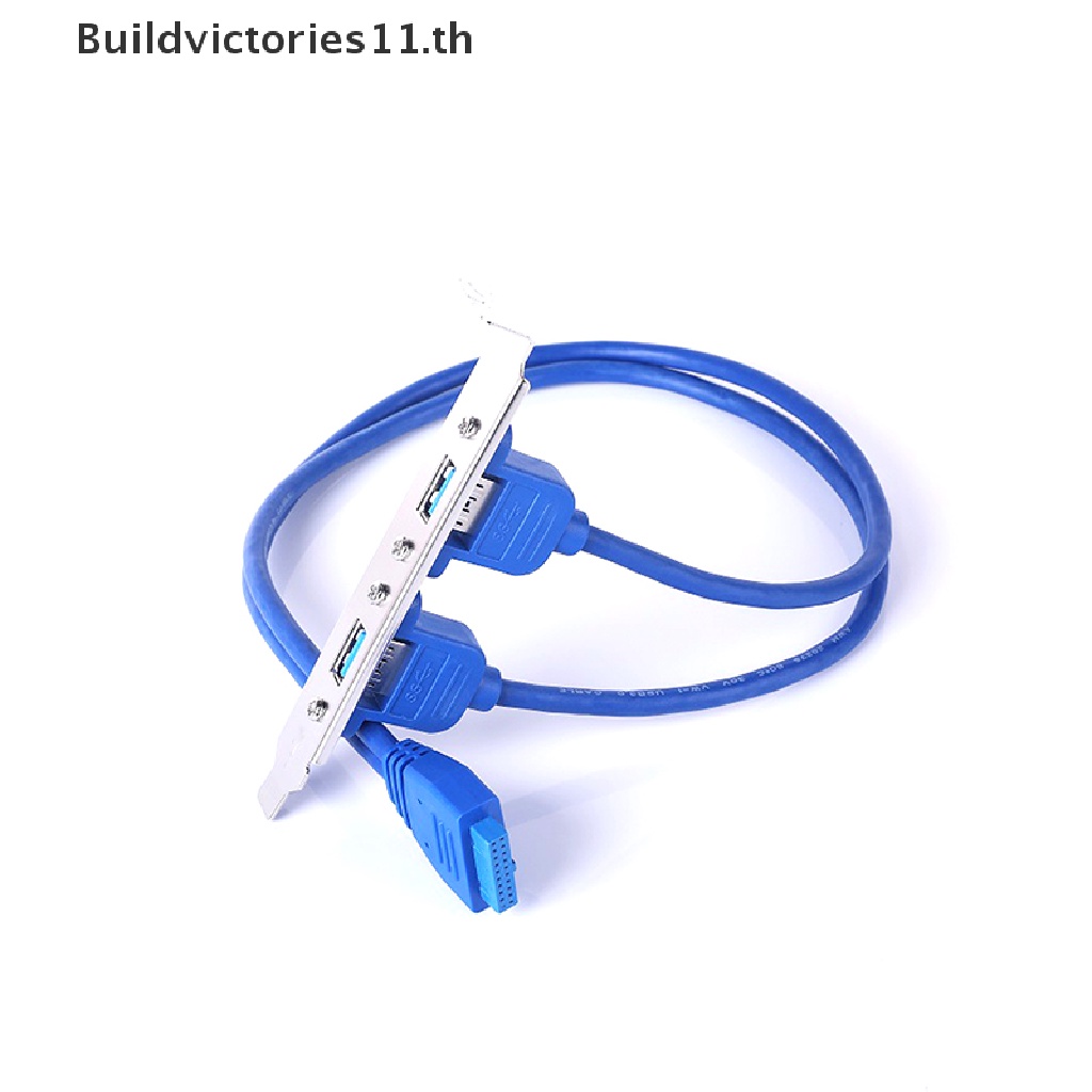 Buildvictories11 20 Pin to Dual USB3.0 Baffle Extension Cable High Speed Back Panel TH