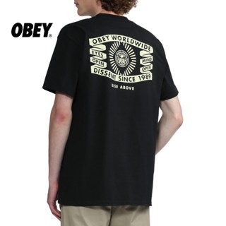 Obey เสื้อยืดแขนสั้น พิมพ์ลายทหาร ทรงหลวม แฟชั่นฤดูใบไม้ผลิ ฤดูร้อน สําหรับทุกเพศ