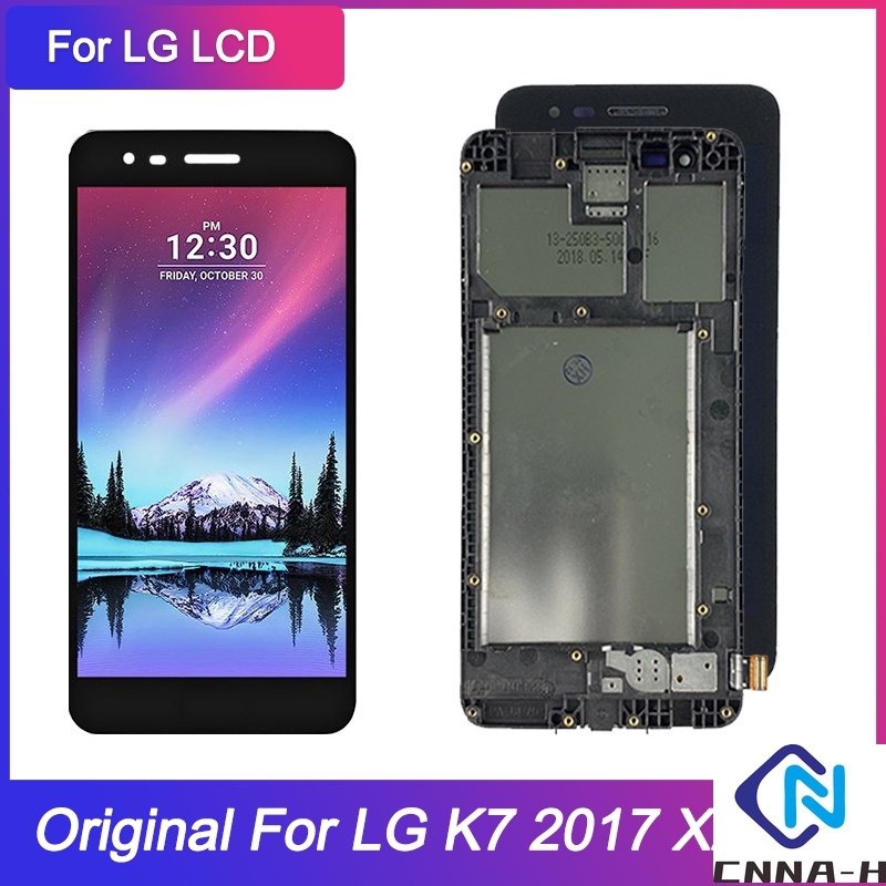 LCD 5.0 นิ้วสําหรับ LG K7 2017 X230 จอแสดงผล LCD Touch Screen Digitizer พร้อมกรอบสําหรับ LG X230 จอแ