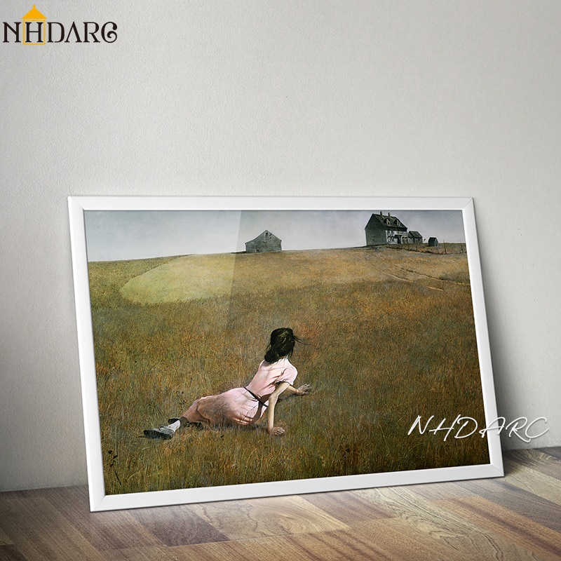 Andrew Wyeth Christina& ;s World Canvas Print Painting Poster Wall Picture Art ห้องนั่งเล่นโมเดิร์นภ
