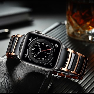 Correa สายนาฬิกาข้อมือเซรามิก โลหะ สําหรับ apple watch ultra 49 มม. band series 8 7 6 SE 5 4 3 45 มม. 44 มม. 41 มม. 40 มม. 42 มม. 38 มม. iwatch