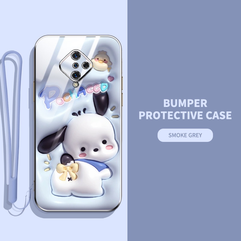 เคสโทรศัพท์มือถือ ลายสัตว์ และพืชน่ารัก 3D พร้อมสายคล้อง สําหรับ Vivo S1 Pro 1920 - รูปที่ 2