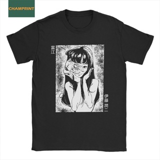 Tomie Junji Ito ชาย T เสื้อ Anime มังงะตลก Tee เสื้อแขนสั้นลูกเรือคอเสื้อยืดผ้าฝ้าย4XL 5XL 6XL เสื้อ