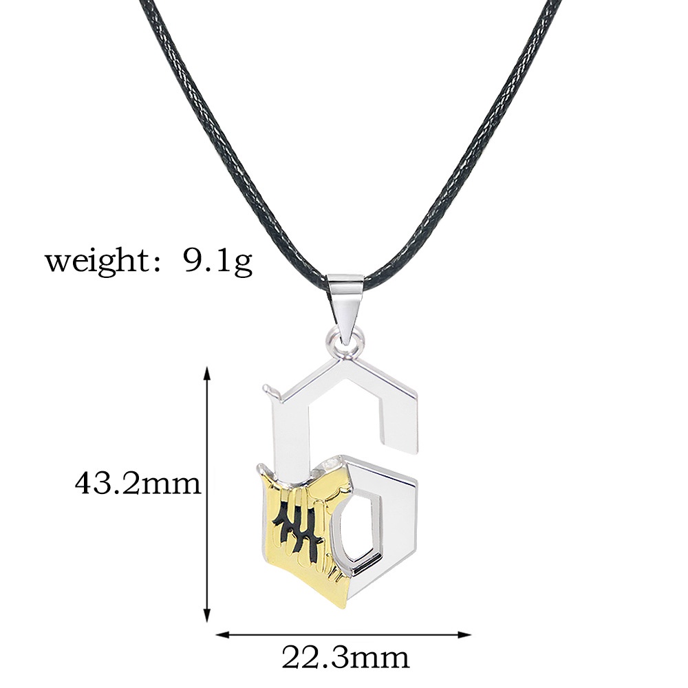 เครื่องประดับ สร้อยคอ โลหะผสมสังกะสี จี้การ์ตูนอนิเมะ Bleach Accesorios Espada NO.6 Grimmjow สําหรับผู้ชาย และผู้หญิง