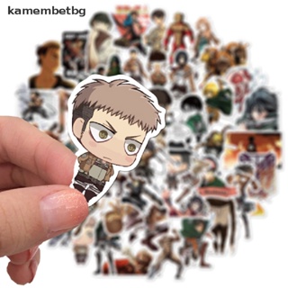 Kamembetbg สติกเกอร์ กันน้ํา ลายกราฟฟิติ Attack on Titan สําหรับติดตกแต่งกระเป๋าเดินทาง แล็ปท็อป สเก็ตบอร์ด 50 ชิ้น