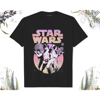 เสื้อยืดแขนสั้นเสื้อแฟชั่น เสื้อยืด พิมพ์ลายกราฟฟิค Star Wars ไล่โทนสี ของขวัญ สําหรับผู้ใหญ่S-5XL