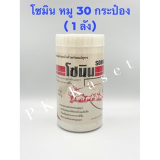 ยกลัง วิตามิน เร่งน้ำนม บำรุง หมู สุกร โซมิน 450g จำนวน 30 กระปุก