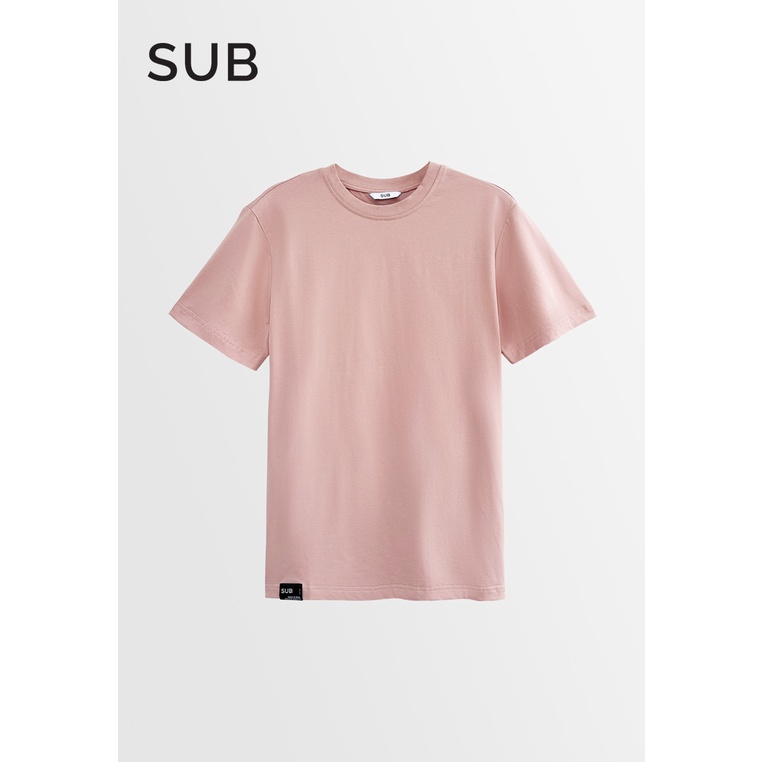 SUB Men Short-Sleeve Basic Tee - สีชมพู - S3M586 / Cotton Plain T Shirt Lengan Pendek - สีชมพู