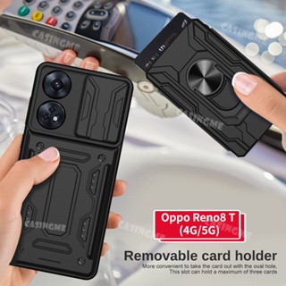 เคสโทรศัพท์มือถือ พร้อมช่องใส่บัตร สําหรับ Oppo Reno8 T 5G 4G Reno 8 8T 8Z 8Pro T Z Pro 4G 5G 2023