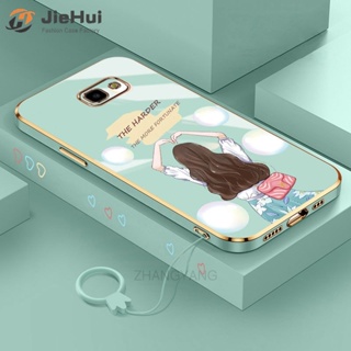 Jiehui เคสโทรศัพท์ ซิลิโคนนิ่ม TPU ลายการ์ตูน พร้อมสายคล้อง สําหรับ Samsung j4 prime j6 prime j5 prime j7 prime j6 plus j4 plus