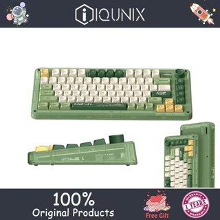 Iqunix ZX75 คีย์บอร์ดเกมมิ่งไร้สาย ปลั๊กเสียบ สําหรับตั้งแคมป์ ออฟฟิศ