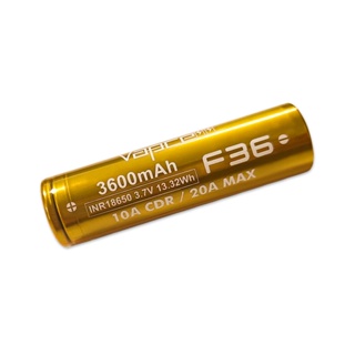 [ ได้ถ่าน 2ก้อนพร้อมฟิลม์ ] Vapcell F36 18650 3600mah 10A/20A ถ่าน