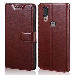 เคสโทรศัพท์หนัง PU ฝาพับ พร้อมช่องใส่บัตร สําหรับ Motorola MOTO One Action XT2013 One Vision XT1970 MOTO P40 Power