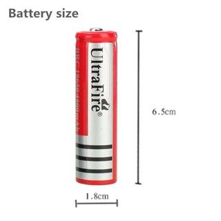 ถ่าน [1pcs]Ultrafire Ultrafire ถ่านชาร์ต รุ่น UltraFire 18650 3.7V 6800 mAh (สีแดง) ถ่าน