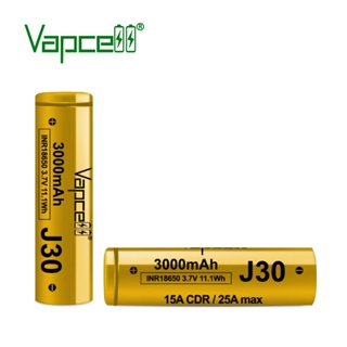   ถ่านชาร์จ Vapcell 18650 J30 3000 mAh 15A/30A ของแท้ ของใหม่ โค็ดเช็คได้ ถ่าน