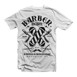 Xin1- [Ready Stock XS-6XL] Barber Badass Rebel Brooklyn York Hairdresser Stylist Short Sleeve Plus Size Tops Tees M_03